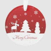 kerstboomrendiertje Snowman Ornament (voorkant)