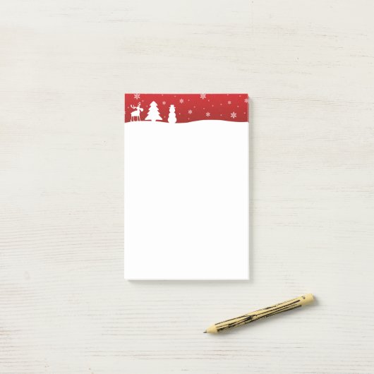 kerstboomrendiertje Snowman Post-it® Notes (Op bureau)