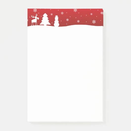kerstboomrendiertje Snowman Post-it® Notes (Voorkant)