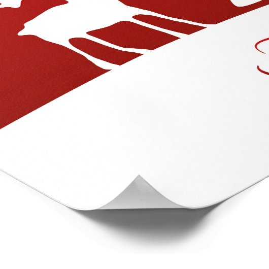 kerstboomrendiertje Snowman Poster (Hoek)