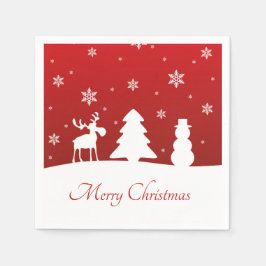 kerstboomrendiertje Snowman Servetten