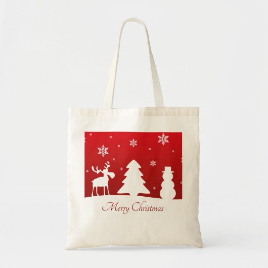 kerstboomrendiertje Snowman Tote Bag (Voorkant)