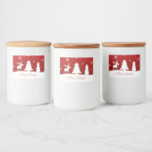 kerstboomrendiertje Snowman Voedselcontainer Etiket (Flessen)