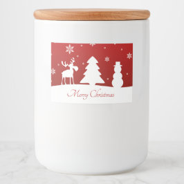 kerstboomrendiertje Snowman Voedselcontainer Etiket