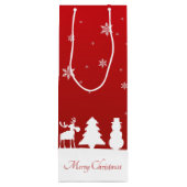 kerstboomrendiertje Snowman Wijn Cadeautas (Achterkant)