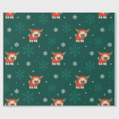 kerstboomrennen cadeaupapier (Vlak)