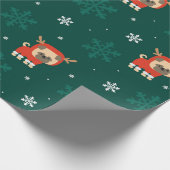 kerstboomrennen cadeaupapier (Hoek)