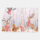 kerstboomrenrendieren inpakpapier vel (Voorkant 2)