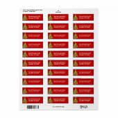 kerstboomretourlabel etiket (Full Sheet)