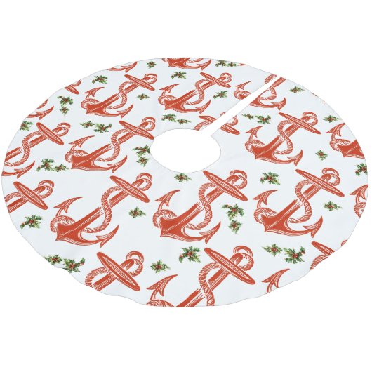  kerstboomrok Anchor Red Holly Kerstboom Rok (Gekanteld)