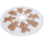 Kerstboomrok / gemberbrood Man krans Fleece Kerstboom Rok (Gekanteld)