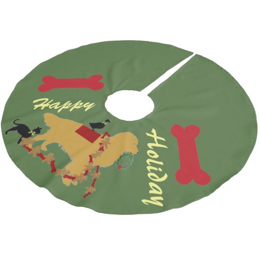 kerstboomrok~ Golden Retriever Kerstboom Rok (Gekanteld)