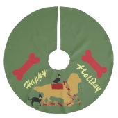kerstboomrok~ Golden Retriever Kerstboom Rok (Voorkant)