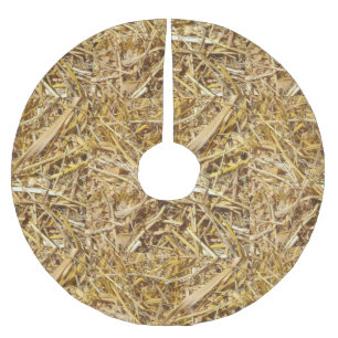 kerstboomrok - Hay Bale-afdrukken Kerstboom Rok