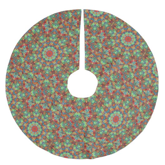 Kerstboomrok Kleurrijke Patchwork Quilt Star Kerstboom Rok (Voorkant)