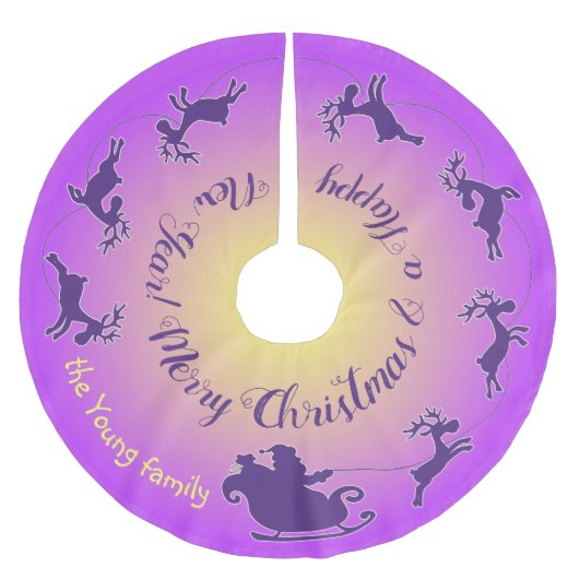 Kerstboomrok met de harnas van de kerstman kerstboom rok (Voorkant)