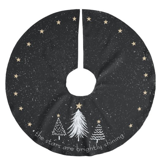 Kerstboomrok met gouden sterren kerstboom rok (Voorkant)