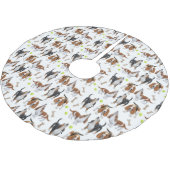 kerstboomrok met howling Basset Hound Dogs Kerstboom Rok (Gekanteld)
