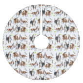 kerstboomrok met howling Basset Hound Dogs Kerstboom Rok (Voorkant)