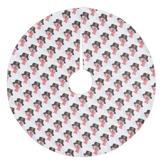 kerstboomrok/Snowman Fleece Kerstboom Rok (Voorkant)