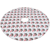 kerstboomrok/Snowman Fleece Kerstboom Rok (Gekanteld)