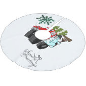 kerstboomrok Snowman Seasons Greetings Kerstboom Rok (Gekanteld)
