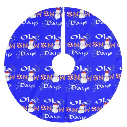 kerstboomrok Snowman Sneeuwdagen Kerstboom Rok (Voorkant)