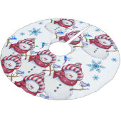 kerstboomrok White Snowman Kerstboom Rok (Gekanteld)