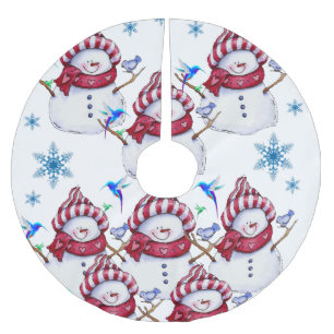 kerstboomrok White Snowman Kerstboom Rok
