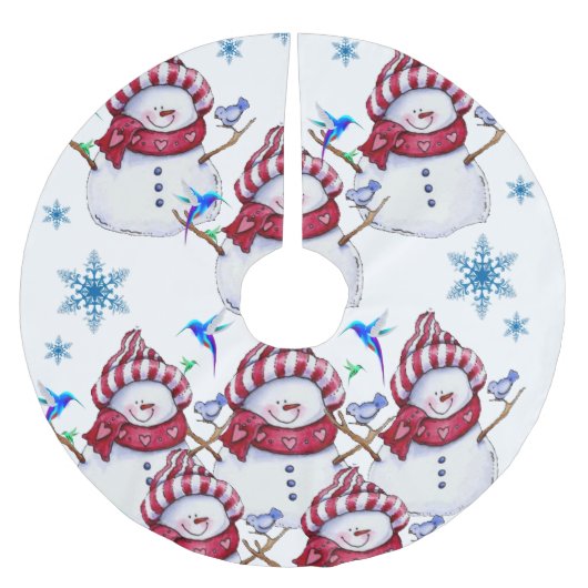 kerstboomrok White Snowman Kerstboom Rok (Voorkant)