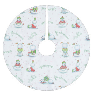 kerstboomrok Yoga Snowman Kerstboom Rok
