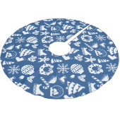 Kerstboomrokken - Blauwe kerstDesign Kerstboom Rok (Gekanteld)