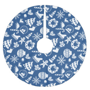 Kerstboomrokken - Blauwe kerstDesign Kerstboom Rok