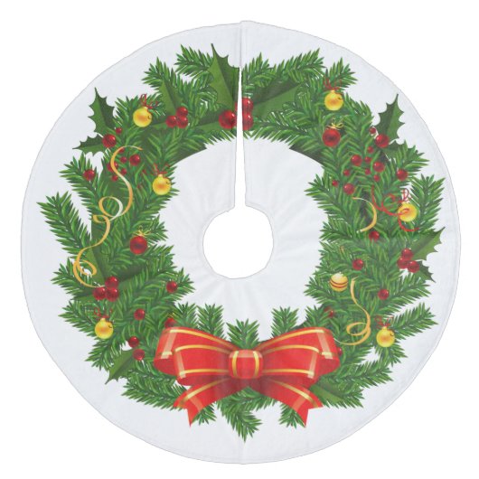 Kerstboomrokken Fleece Kerstboom Rok (Voorkant)
