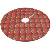 kerstboomrokken/kerstbomen fleece kerstboom rok (Gekanteld)