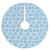 kerstboomrokken met blauwe sneeuwvlokken kerstboom rok (Voorkant)