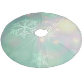 kerstboomrokken/pasta's met gekleurde sneeuwvlokke fleece kerstboom rok (Gekanteld)