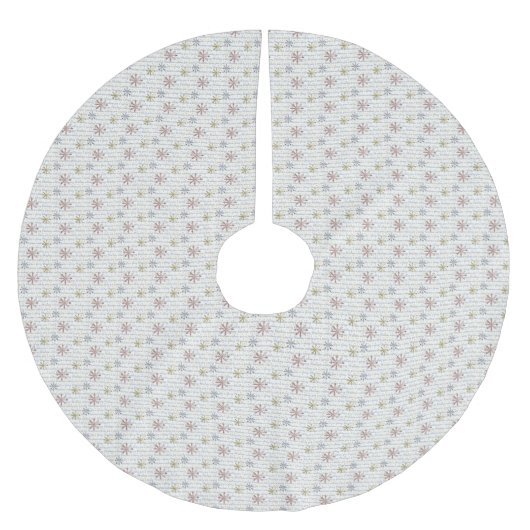 Kerstboomrokken/Snowflakes Kerstboom Rok (Voorkant)