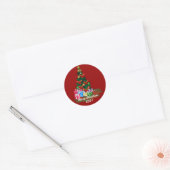 kerstboomronddraaister ronde sticker (Envelop)