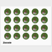 kerstboomronddraaister ronde sticker (Vel)
