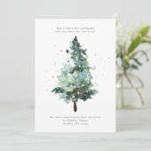 kerstboomrondzendbriefkaart aankondiging (Staand voorkant)