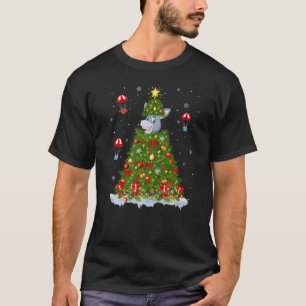 Kerstboomrotatie verlicht kerstmis kerstmis t-shirt