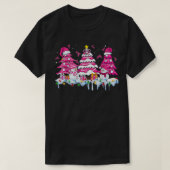 kerstboomroze Borstkanker T-shirt (Design voorkant)