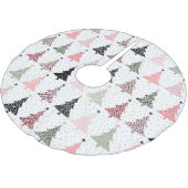 Kerstboomroze en groen met witte achtergrond kerstboom rok (Gekanteld)