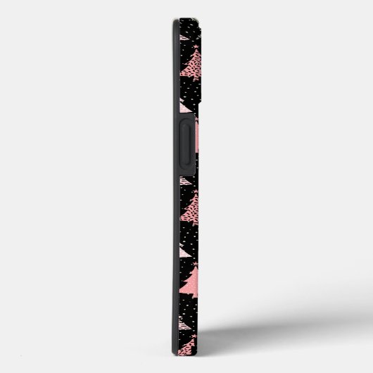 kerstboomroze en groen met zwarte achtergrond Case-Mate iPhone case (Achterkant / Rechts)