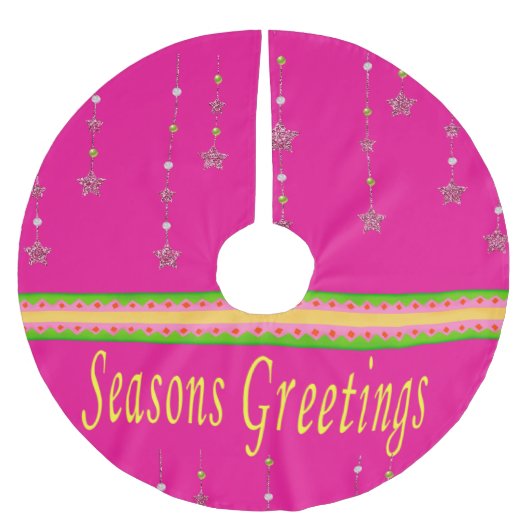 kerstboomroze roze seizoensgroeten kerstboom rok (Voorkant)