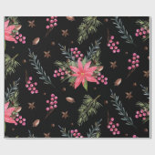 kerstboomroze vlekpapier voor het ompakken van ker cadeaupapier (Vlak)