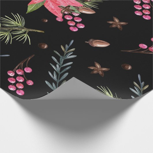 kerstboomroze vlekpapier voor het ompakken van ker cadeaupapier (Hoek)