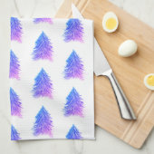 kerstboomroze Waterverf feestdag Theedoek (Quarter Fold)