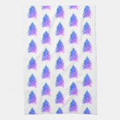 kerstboomroze Waterverf feestdag Theedoek (Verticaal)